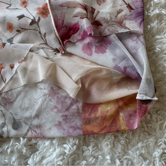 DESIGUAL Dada Floral Mixed Print Mesh Top Size Medium NEW - Picture 5 of 9